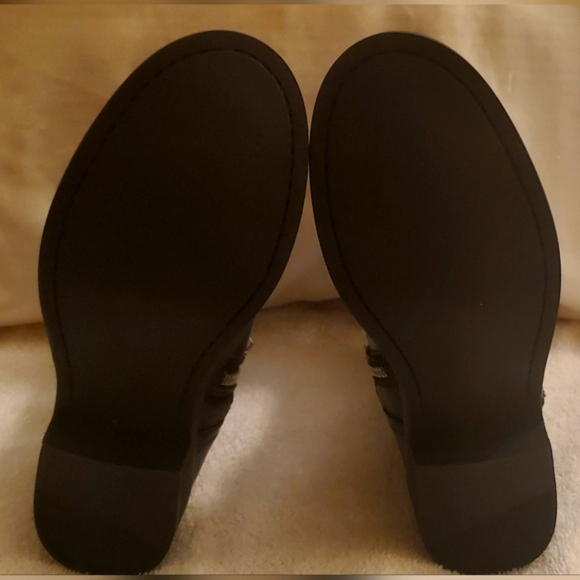 SZ 6 STEVE MADDEN MOTO BIKER BUCKLE BOOTS - Picture 6 of 6